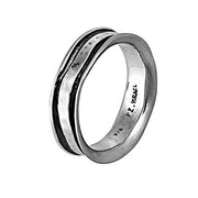 PZ Paz Creations 925 Sterling Silver Ring for Men | Hammered Band Organic Design | Hypoallegenic Made in Israel  - Paz Creations Jewelry