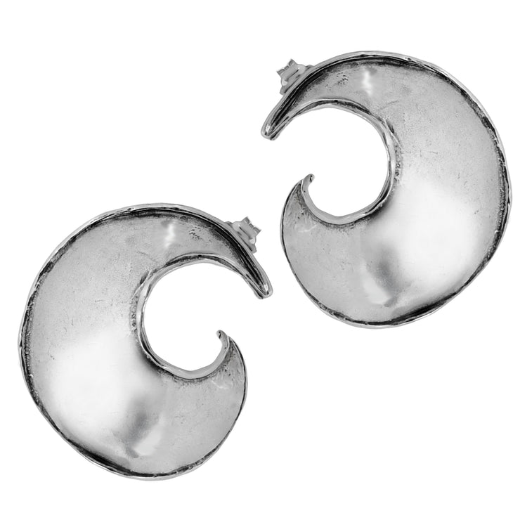 Sterling Silver Spiral Stud Earrings  - Paz Creations Jewelry