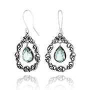 Sterling Silver Earrings with Gemstones  - Paz Creations Jewelry