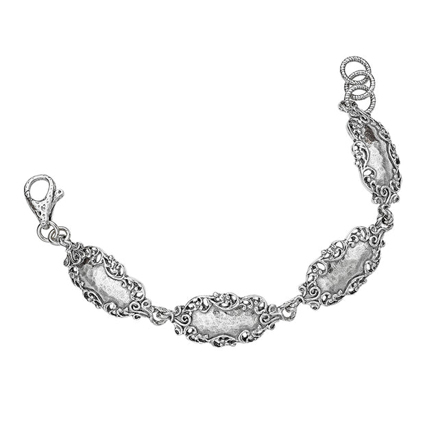 Sterling Silver Station Bracelet  - Paz Creations Jewelry