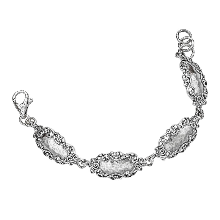 Sterling Silver Station Bracelet  - Paz Creations Jewelry