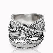 Sterling Silver Multi-Textured Highway Ring  - Paz Creations Jewelry