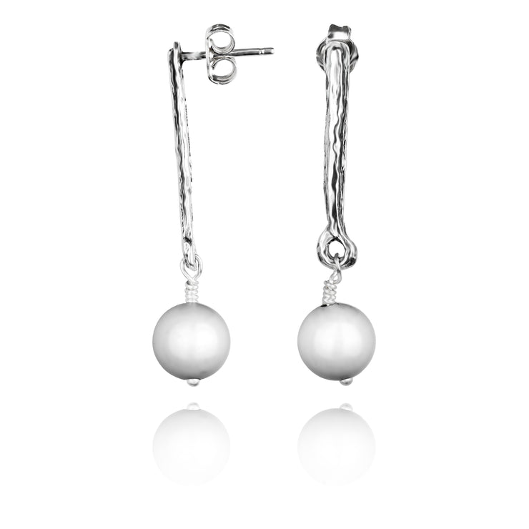 Sterling Silver Gemstone Drop Stick Earrings  - Paz Creations Jewelry