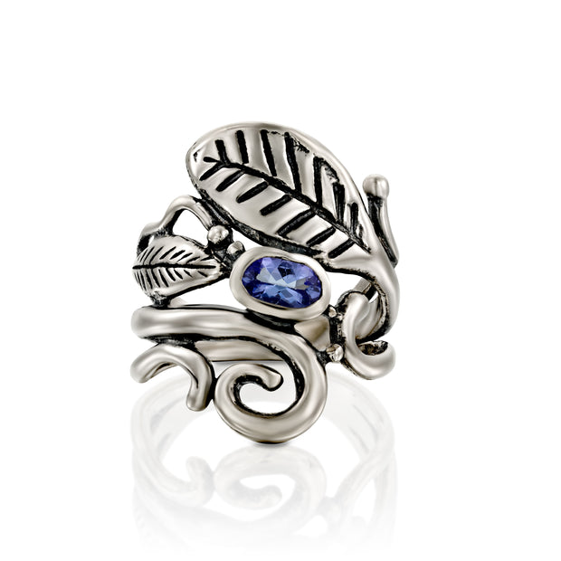 Sterling Silver Tanzanite Ring - December Birthstone  - Paz Creations Jewelry