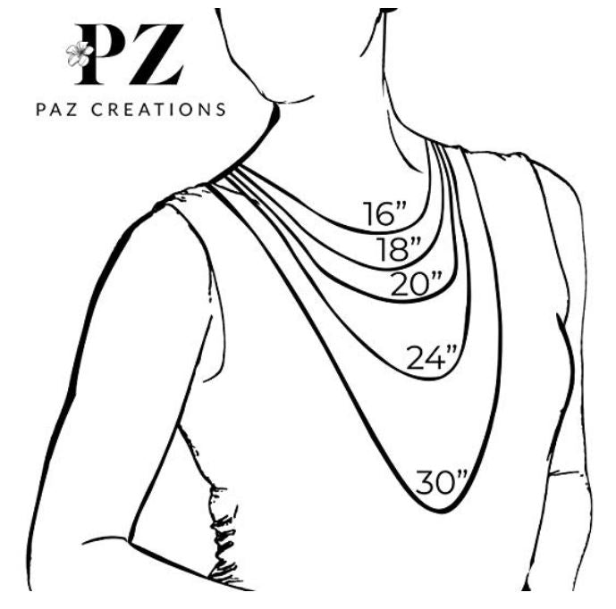 Sterling Silver Gemstone Necklace  - Paz Creations Jewelry